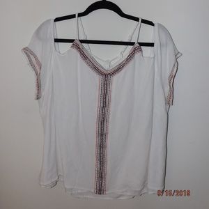 Cute fall cold-shoulder shirt w/ adjustable straps